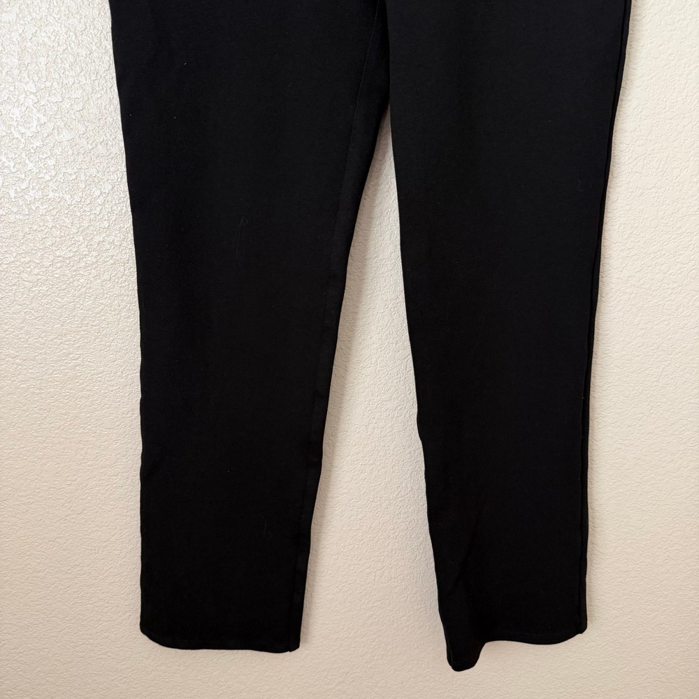 Quince Pants Womens Small Petite Black Ultra Stretch Ponte Straight Leg Preppy - Picture 5 of 10